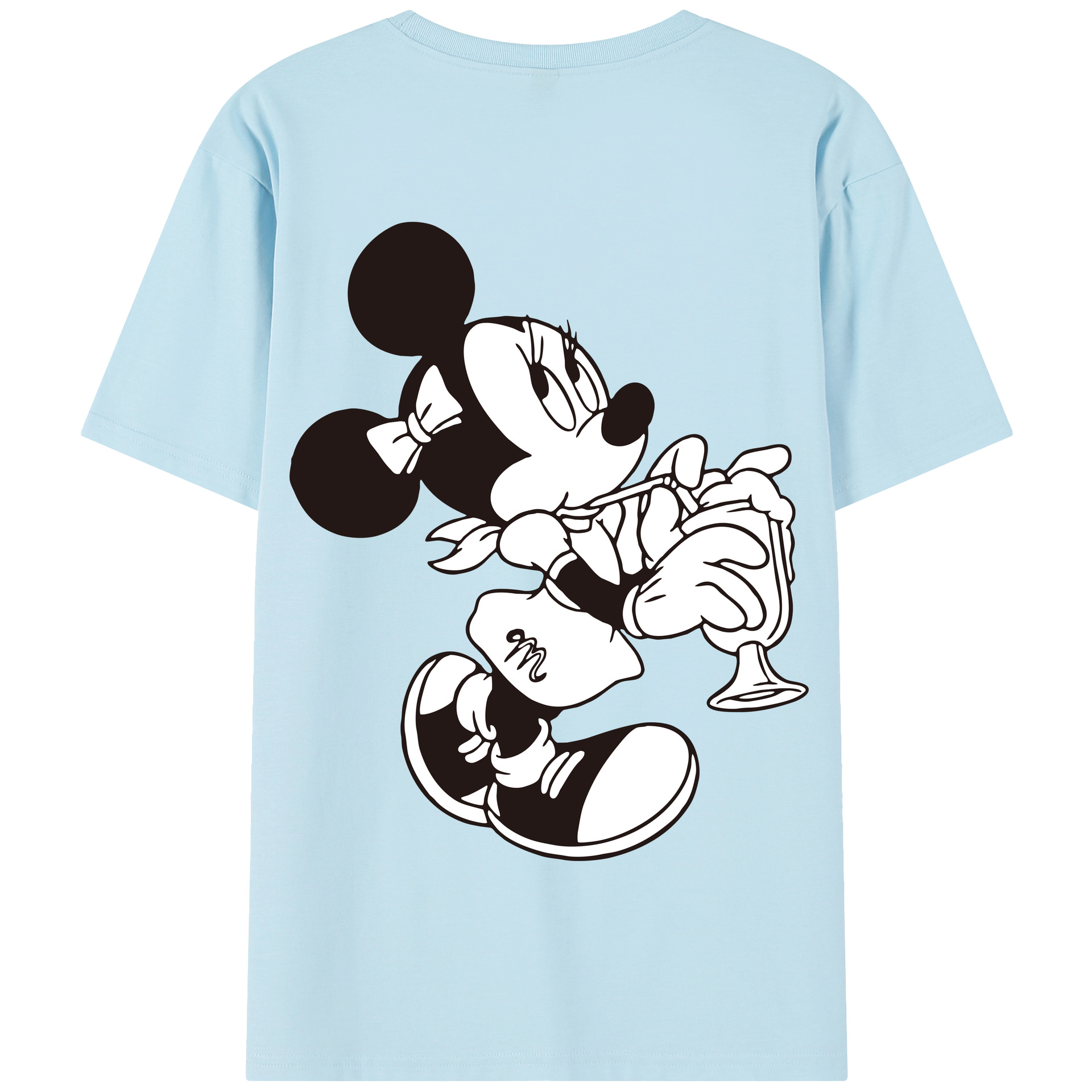 （画像用） ミッキーマウス Mickey Mouse 綿100％半袖Tシャツ（背面プリント）